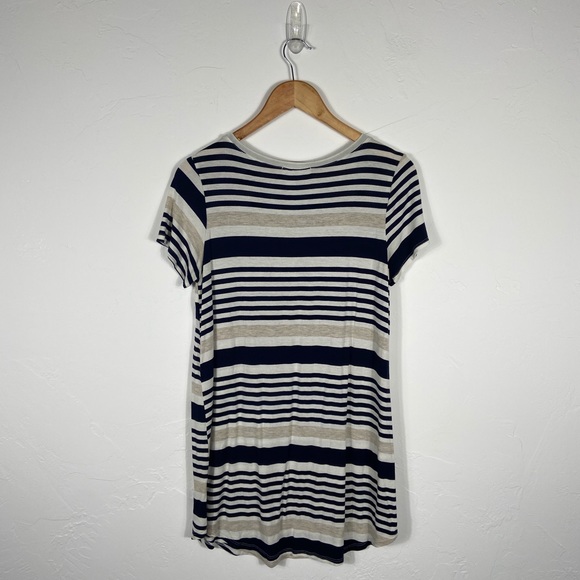 Wasabi+Mint Striped Navy/Tan/White Dress - Picture 4 of 4